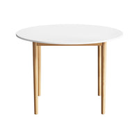 Artiss Dining Table Round White 108CM Diameter Demi - ElectronX Plus