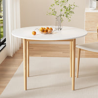 Artiss Dining Table Round White 108CM Diameter Demi - ElectronX Plus