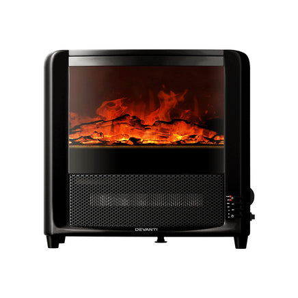 Devanti Electric Fireplace Fire Heaters 2000W - ElectronX Plus