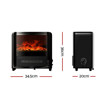 Devanti Electric Fireplace Fire Heaters 2000W - ElectronX Plus