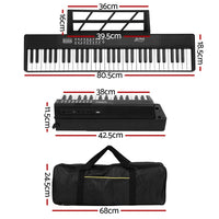 Alpha 61 Keys Foldable Electronic Piano Keyboard Digital Electric w/ Carry Bag - ElectronX Plus