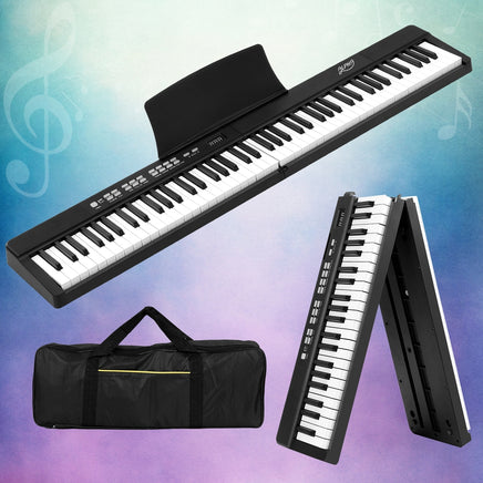 Alpha 88 Keys Foldable Electronic Piano Keyboard Digital Electric w/ Carry Bag - ElectronX Plus