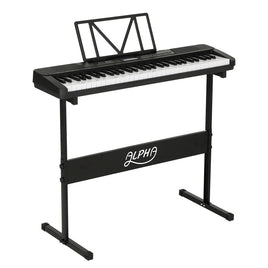 Alpha 61 Keys Electronic Piano Keyboard Digital Electric w/ Stand Touch Sensitive - ElectronX Plus