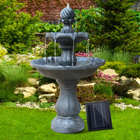 Gardeon Solar Water Feature 3 Tiers Black 93cm - ElectronX Plus