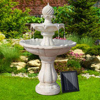 Gardeon Solar Water Feature 3 Tiers Ivory 93cm - ElectronX Plus