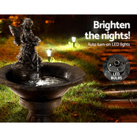 Gardeon Solar Water Feature with LED Lights Angel 94cm - ElectronX Plus