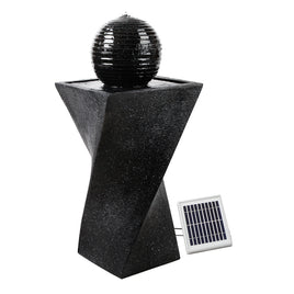 Gardeon Solar Water Feature with LED Lights Black 85cm - ElectronX Plus