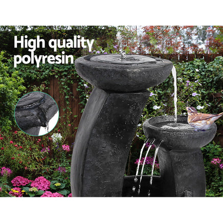 Gardeon Solar Water Feature with LED Lights 3 Tiers 70cm - ElectronX Plus