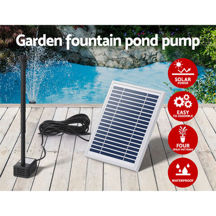 Gardeon Solar Pond Pump Submersible Powered Garden Pool Water Fountain Kit 4.4FT - ElectronX Plus