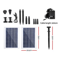 Gardeon Solar Pond Pump with 2 Panels 7.2FT - ElectronX Plus