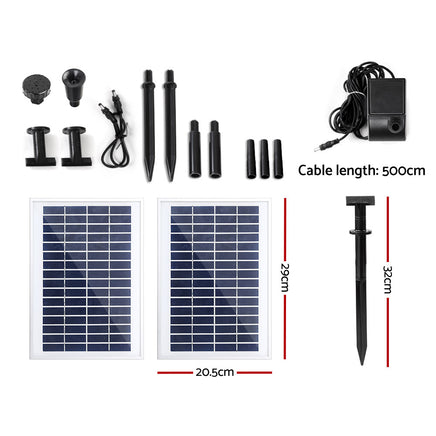 Gardeon Solar Pond Pump with 2 Panels 7.2FT - ElectronX Plus