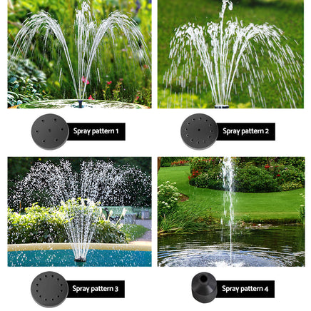 Gardeon Solar Pond Pump with Battery Kit LED Lights 4FT - ElectronX Plus