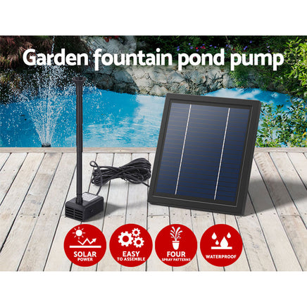 Gardeon Solar Pond Pump Submersible Powered Garden Pool Water Fountain Kit 6.1FT - ElectronX Plus