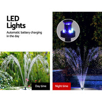 Gardeon Solar Pond Pump with Battery Kit LED Lights 9.8FT - ElectronX Plus