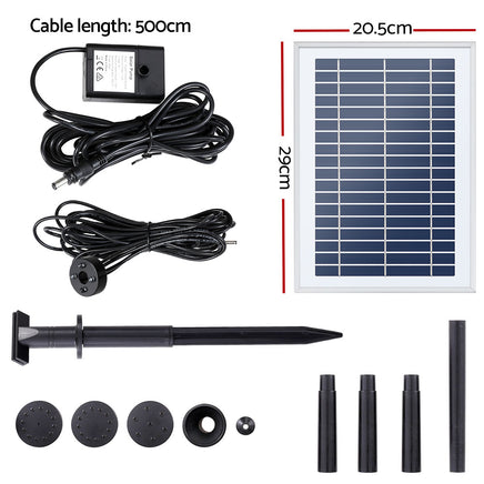 Gardeon Solar Pond Pump with Battery LED Lights 4.4FT - ElectronX Plus