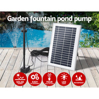 Gardeon Solar Pond Pump with Battery LED Lights 4.4FT - ElectronX Plus