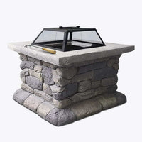 Grillz Fire Pit Table Square 55cm - ElectronX Plus