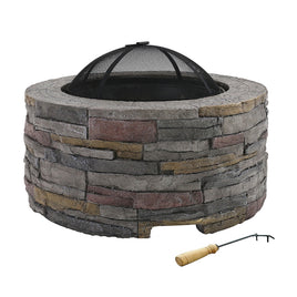 Grillz Fire Pit Table Round 70cm - ElectronX Plus