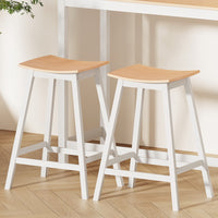 Artiss 2x Bar Stools Wooden Chairs Oak - ElectronX Plus