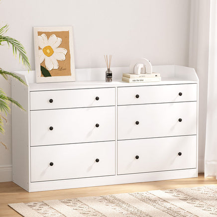 Artiss 6 Chest of Drawers - PETE White - ElectronX Plus