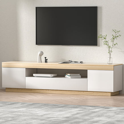 Artiss TV Cabinet Entertainment Unit Stand 180CM White Wood - ElectronX Plus