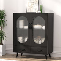 Artiss Buffet Sideboard Double Doors - Black - ElectronX Plus