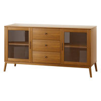 Artiss Buffet Sideboard Glass Doors - Oak - ElectronX Plus