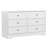 Artiss 6 Chest of Drawers - LEIF White - ElectronX Plus