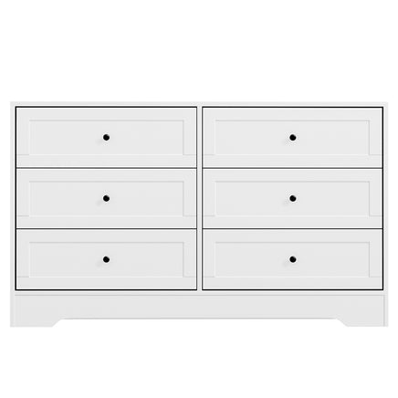 Artiss 6 Chest of Drawers - LEIF White - ElectronX Plus