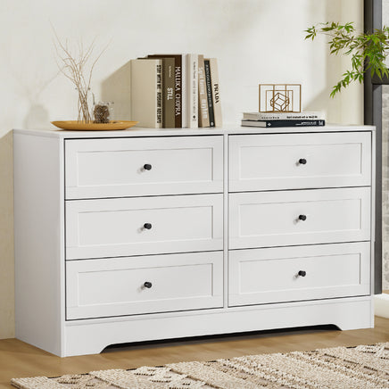 Artiss 6 Chest of Drawers - LEIF White - ElectronX Plus