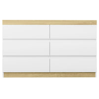 Artiss 6 Chest of Drawers Cabinet Dresser Table Tallboy Storage Bedroom White - ElectronX Plus