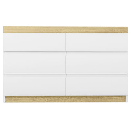 Artiss 6 Chest of Drawers Cabinet Dresser Table Tallboy Storage Bedroom White - ElectronX Plus