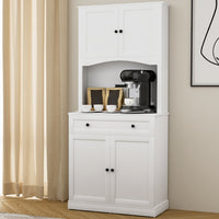 Artiss Buffet Sideboard Cabinet Cupboard Pantry Storage Shelves Hutch White - ElectronX Plus