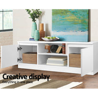 Artiss TV Cabinet Entertainment Unit 120cm White Anita - ElectronX Plus