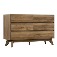 Artiss 6 Chest of Drawers - XAVI Walnut - ElectronX Plus