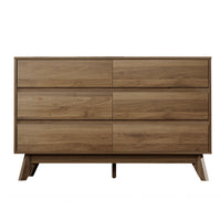 Artiss 6 Chest of Drawers - XAVI Walnut - ElectronX Plus