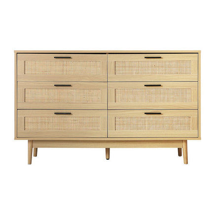 Artiss 6 Chest of Drawers - BRIONY Oak - ElectronX Plus