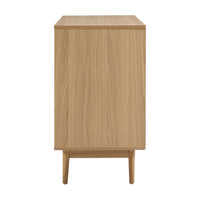 Artiss Rattan Buffet Sideboard 2 Doors - BRIONY Oak - ElectronX Plus