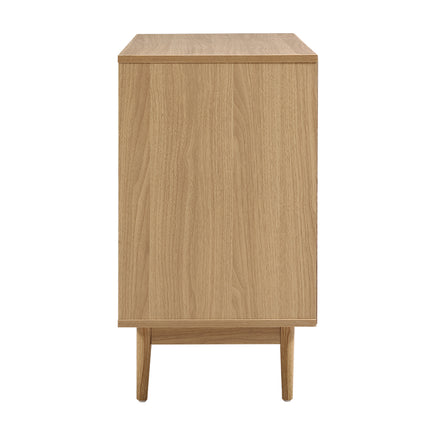 Artiss Rattan Buffet Sideboard 2 Doors - BRIONY Oak - ElectronX Plus