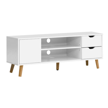 Artiss TV Cabinet Entertainment Unit 120cm White Larin - ElectronX Plus