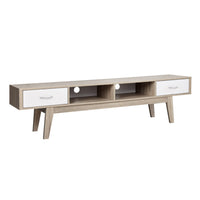 Artiss TV Cabinet Entertainment Unit 180cm Oak White Gary - ElectronX Plus