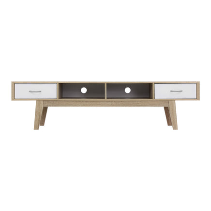 Artiss TV Cabinet Entertainment Unit 180cm Oak White Gary - ElectronX Plus