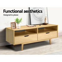 Artiss TV Cabinet Entertainment Unit 120cm Pine Ford - ElectronX Plus