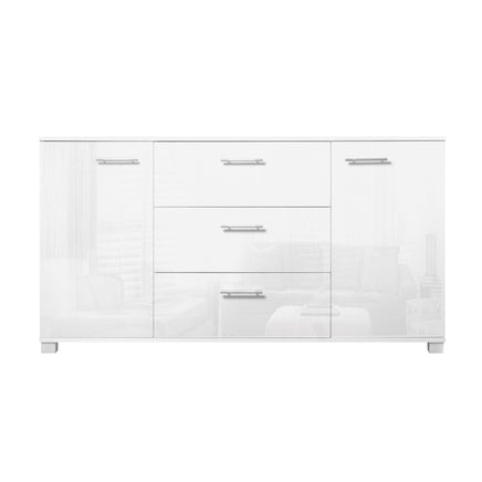 Artiss Buffet Sideboard High Gloss - White - ElectronX Plus