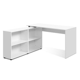 Artiss Computer Desk Bookshelf White 130CM - ElectronX Plus