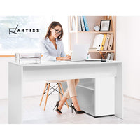 Artiss Computer Desk Bookshelf White 130CM - ElectronX Plus