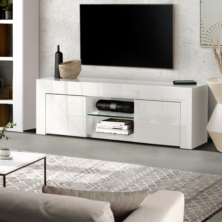 Artiss Entertainment Unit TV Cabinet 130cm White Ivan - ElectronX Plus