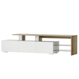 Artiss TV Cabinet Entertainment Unit 180cm Wood White James - ElectronX Plus