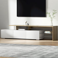 Artiss TV Cabinet Entertainment Unit 180cm Wood White James - ElectronX Plus