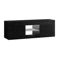 Artiss Entertainment Unit TV Cabinet LED 130cm Black Angus - ElectronX Plus